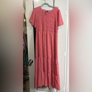 Floral Pink Maxi Dress